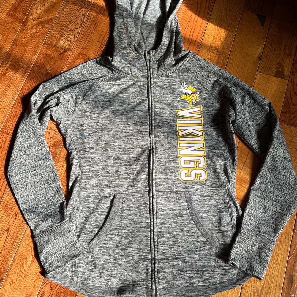 NFL Vikings Zippered Long Sleeve Hoodie